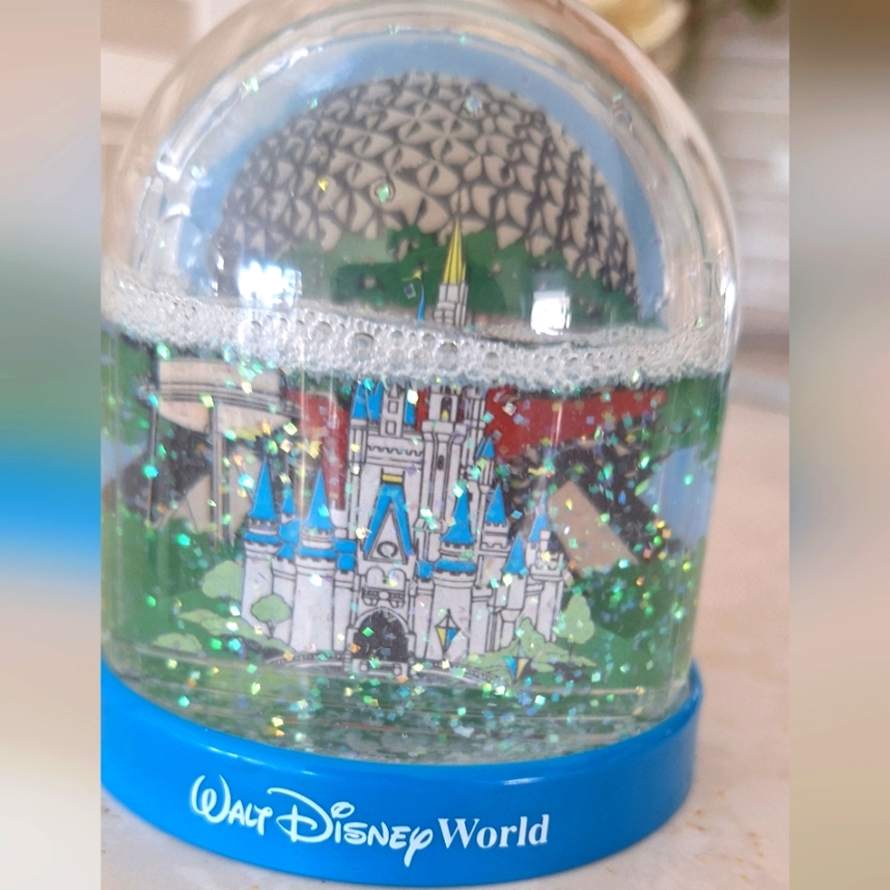 Walt Disney World Snow Globe with Blue Detailing Circa 2000